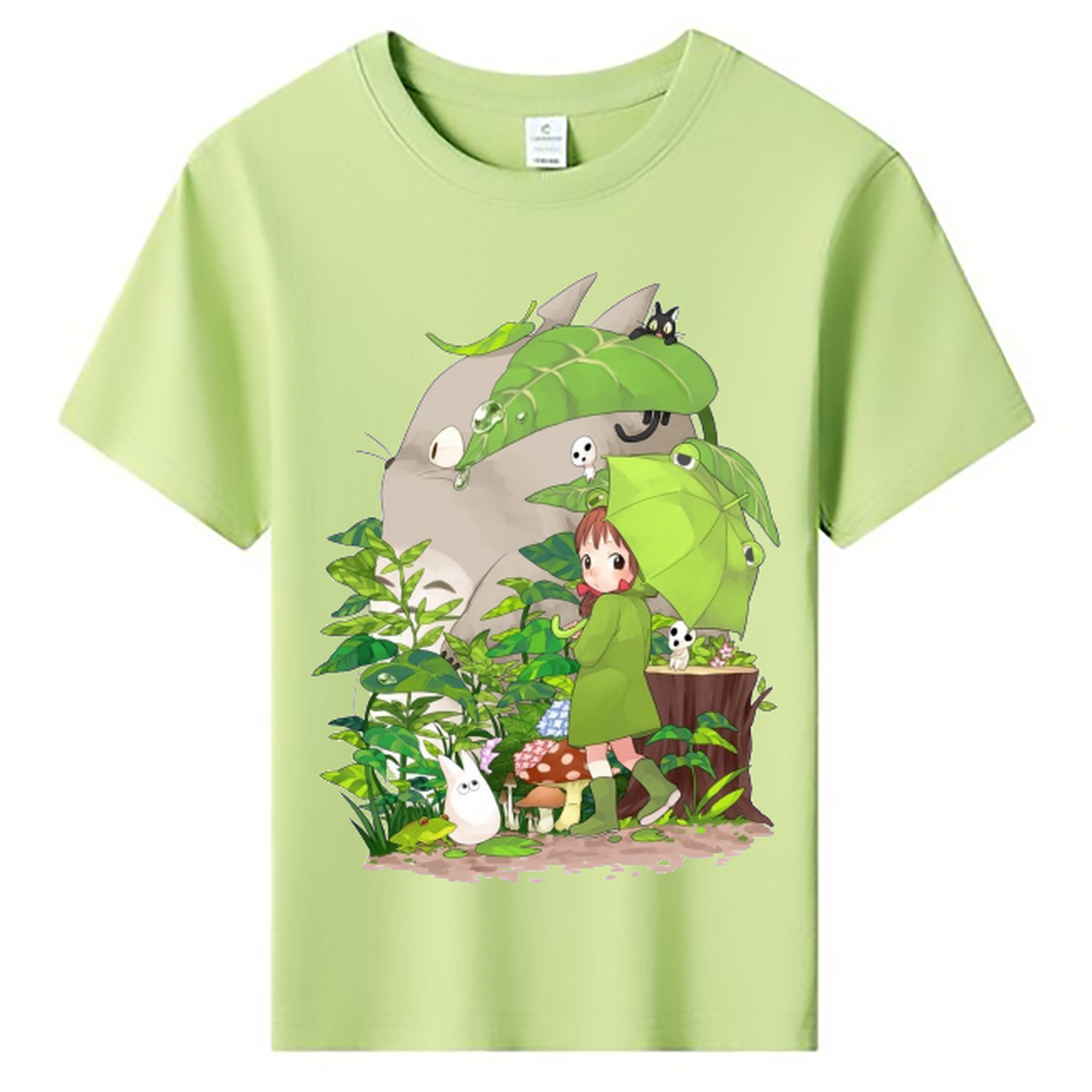 （画像用） となりのトトロ 草壁メイ 草壁サツキ My Neighbor Totoro Satsuki Kusakabe Mei Kusakabe 綿100％キッズTシャツ（フロントプリント）